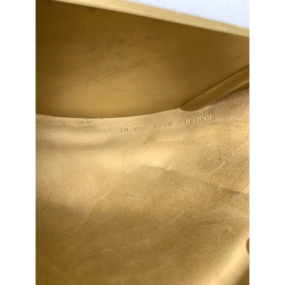 Vintage Pair Homco Gold Plastic Wall Pocket Planter Vase Hollywood Regency 1978 - Picture 7 of 10